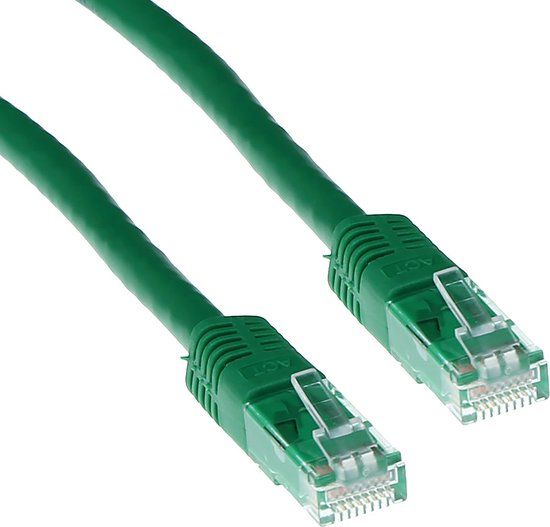 ACT Groene 1,5 meter U/UTP CAT6 patchkabel met RJ45 connectoren IB8751