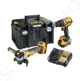DeWALT - 18 V ACCU-set schroefboormachine en haakse slijper, 2x accu 5,0 Li-Ion, lader DCK2026P2T