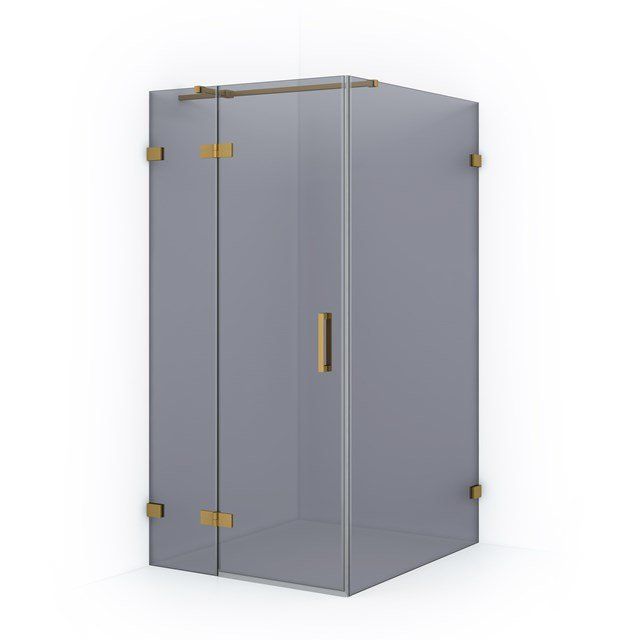 Maxaro Douchecabine Diamond 120x100cm 8mm Rookglas Goud