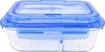 Pamex - Lunchbox van borosilicaatglas, luchtdicht, met bestek, 980 ml.