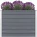 vidaXL Verhoogde Plantenbak - 100x100x77 cm - Gegalvaniseerd Staal - Grijs