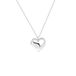 Lucardi Dames Ketting met hanger hart medaillon - Echt Zilver - Ketting - Cadeau - 5 cm - Zilverkleurig