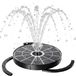 Fontaine solaire - 3,7 W - Flottante - 4 styles de jet