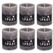 Spaas Bougies coniques - 7x8 cm - Taupe - 6 Pièces