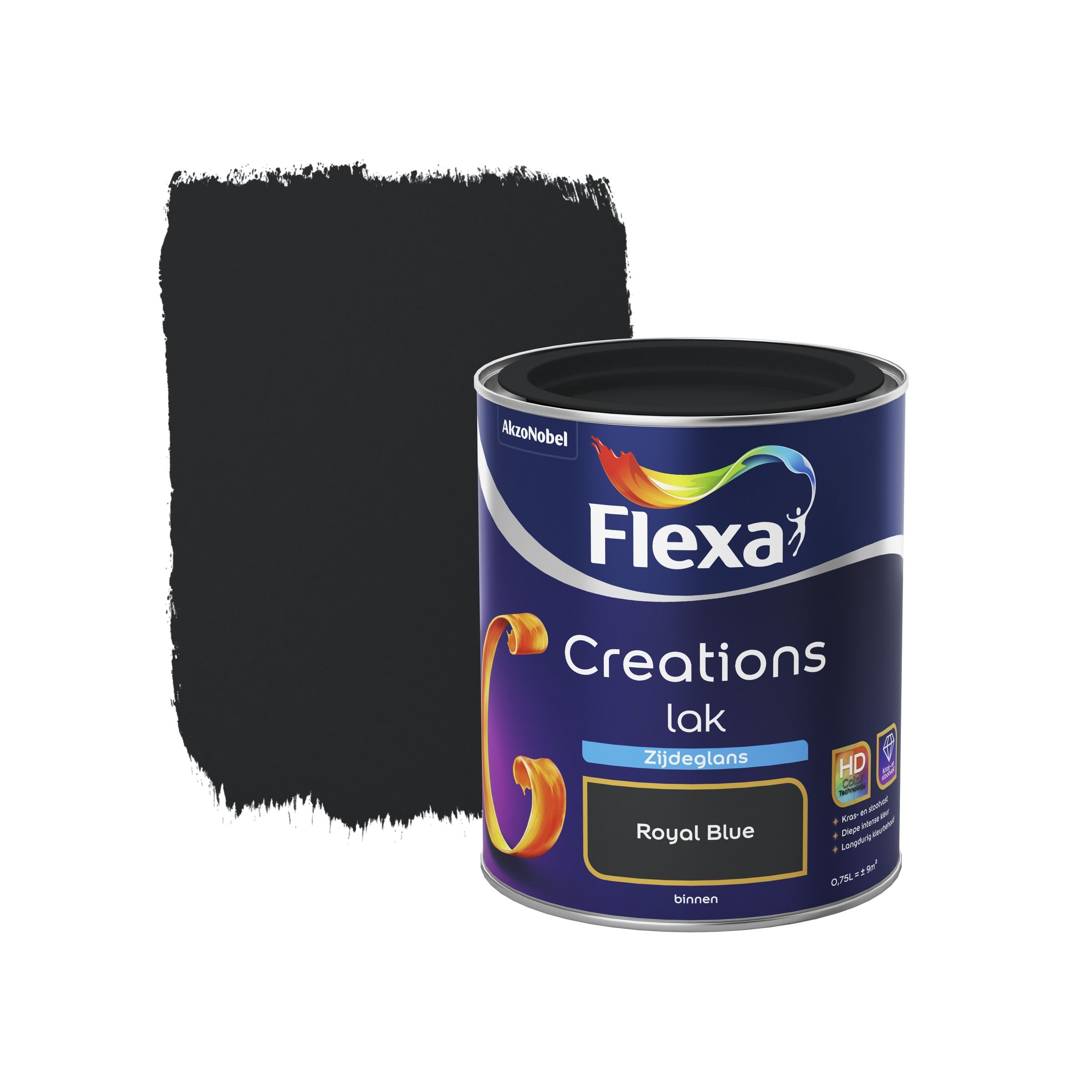 FLEXA Creations binnenlak royal blue zijdeglans 750 ml