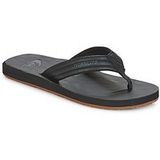 Quiksilver Carver Nubuck Heren Slippers - Solid Black - Maat 44