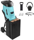 Ventra Elektrische Hakselaar - Wood Shredder - 2800W – Voor Takken Tot Ø45mm – 55L Opvangzak