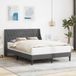 vidaXL Bedframe met hoofdeinde Donkergrijs 153 x 203 cm Fluweel