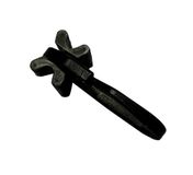 GARDINIA X-scharnierende glijder met gordijnhaken (plooihaken), Voor gordijnrail of gordijnroede met binnenrail, Voor railbreedte 5,3-6,3 mm, kunststof, zwart, 25 stuks