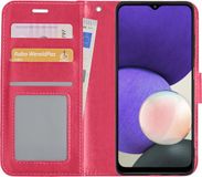 Nomfy Book Case for Samsung Galaxy A22 4G - Dark Pink