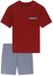 SCHIESSER Pyjama kort Heren Blauw/Rood