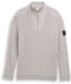 Tom Tailor Troyer pull en maille à torsades - Taille XXL - gris blanc cassé plaqué