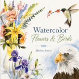 Watercolor Flowers and Birds