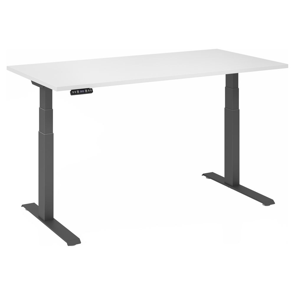 hjh OFFICE PRO XDKB 16 G | 160x80 | elektrisch in hoogte verstelbaar - Wit 160 x 80 Tafelhoogte I Elektrisch in hoogte verstelbaar