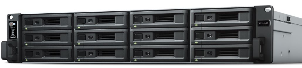 Synology RX1223RP - HDD/SSD Enclosure - 12x 2.5/3.5" - SATA - Black