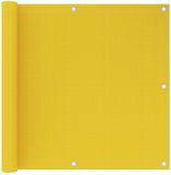 vidaXL Balkonscherm 90x600 cm HDPE geel