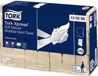 Tork Xpress Zachte Multifold Handdoeken Naturel H2, Advanced, Scheurbestendig, 2-laags, 21 x 180 vellen, 130299