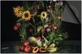 Dietrix Inductie beschermer 60x60 - Groente en Fruit - Bloemen en fruit vintagelook