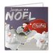 Afie 23004 Vierkante Kaart Kerstman Vrolijke Wolken Glanzende Zilveren Geschenken Feestdagen - Met Witte Envelop