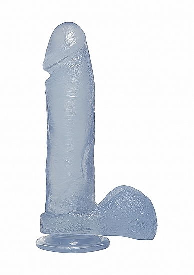 Crystal Jellies 8 Inch Realistic Cock with Balls - Clear