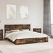 Maison Exclusive - Lit de rangement, chêne fumé, 180 x 200 cm, fibre de bois