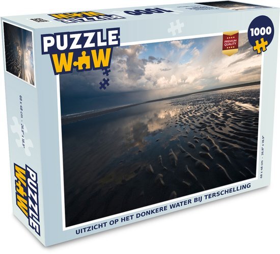 MuchoWow Puzzel Uitzicht op het donkere water bij Terschelling - Legpuzzel - Puzzel 1000 stukjes volwassenen