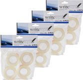 Merkloos / Sans marque Plakband rolletjes - 16x stuks - voor in plakbandrolhouder - transparant - 1.8 cm