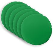 vidaXL - Kussensloop - 6 stuks - HEERLEN - Groen - Ø 50 cm - Polyester