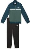 PUMA Poly Colorblock Suit B Trainingspak Unisex Kinderen Polyester Midnight Petrol Maat 176