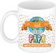 Bellatio Decorations Naam mok papa Hidde - wit - de beste - keramiek - 300 ml - Vaderdag - cadeau