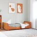 Maison Exclusive - Lit en bois massif sans matelas, brun chaud, 100x200 cm, bois de pin