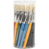 Creotime 10351 Kwasten voor Kinderen, b: 15 mm, Plat, 30 stuks