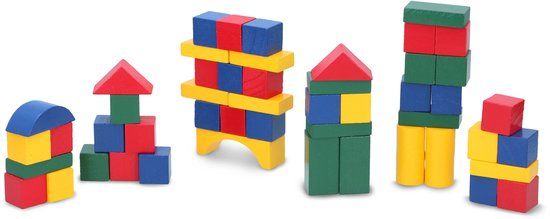 Marionette Wooden Toys Bouw Blokken (50 stuks)