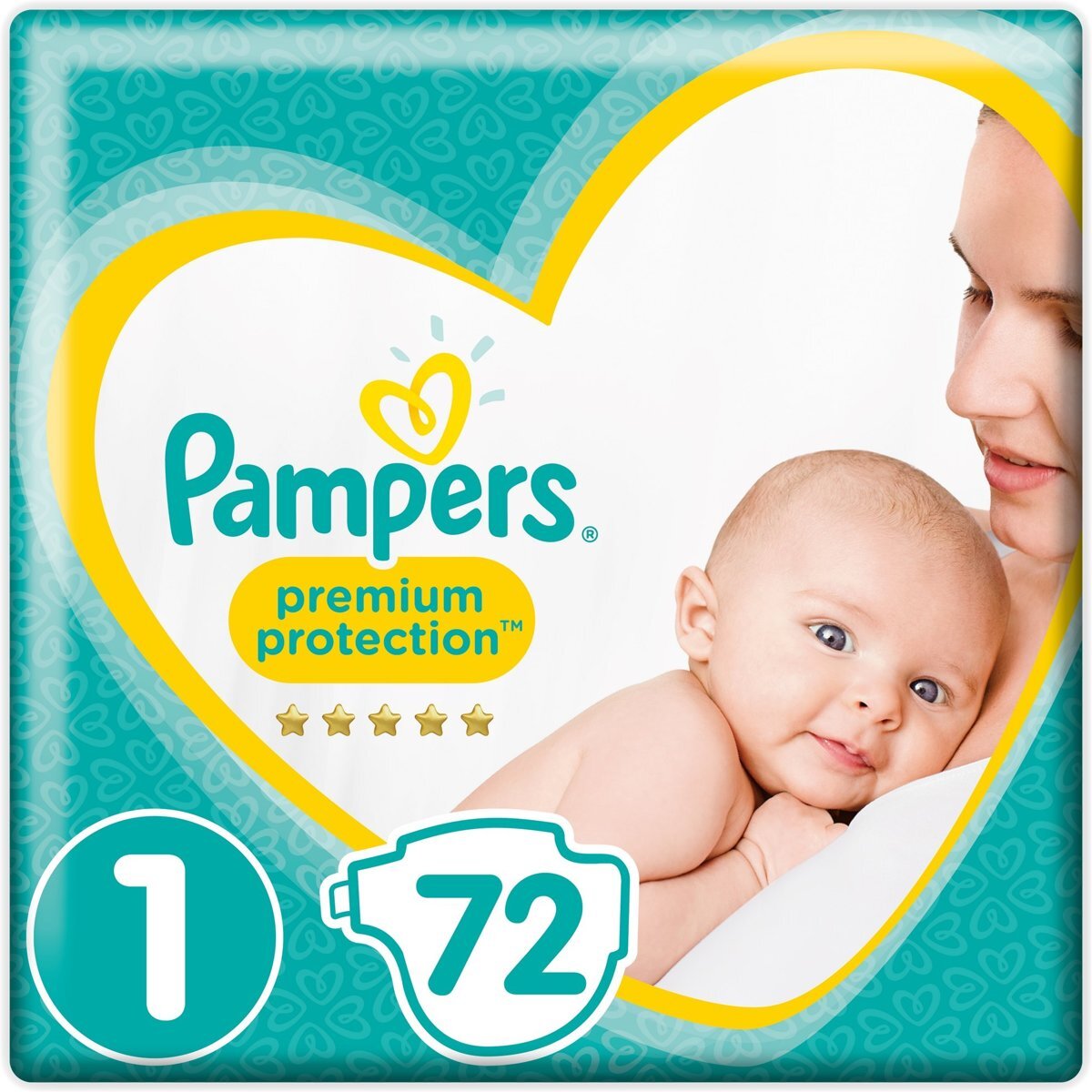 Pampers Premium Protection Luiers Maat 1 2-5 kg 72 stuks