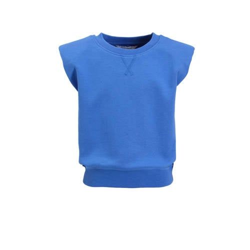 Anytime Anytime sweat top met schoudervulling blauw