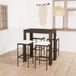 Maison Exclusive - Ensemble de jardin 5 pièces pour un bar, avec coussins, en polyrotin marron