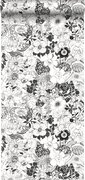 Esta Home behang bloemen zwart en wit - 138503 - 53 cm x 10,05 m