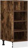 vidaXL Riga Onderkast - Bewerkt Hout - Gerookt Eikenkleurig - 30x44,5x81,5 cm