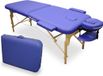Opvouwbare WELLCORE Opvouwbare massagetafel, hout, kunstleer, 185 x 65 cm, blauw