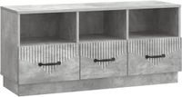 vidaXL TV-kast met lade Betongrijs 102 x 34,5 x 47 cm Bewerkt hout