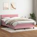 Maison Exclusive - Sommier à lattes de lit avec matelas rose 140x220 cm velours