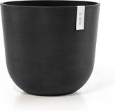 Ecopots Oslo 45 - Dark Grey - Ronde donkergrijze bloempot