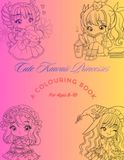 Cute Kawaii Princess Colouring Book