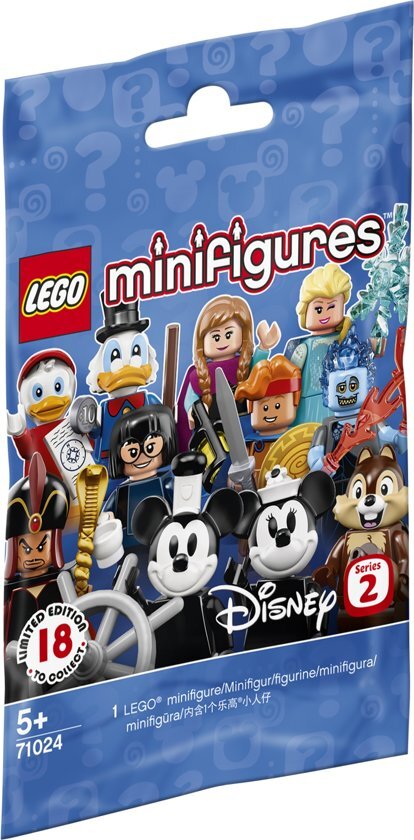 lego Minifigures Disney Serie 2 - 71024 Let op: in ieder mysteriezakje vind je 1 minifiguur uit de collectie!