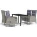 Maison Exclusive - Salon de jardin 5 pièces avec coussins gris et noirs