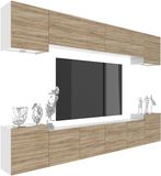 B BELINI GROUP BELINI Wandmeubel Milano 4 300 cm Sonoma Eiken Mat