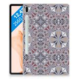 B2Ctelecom Samsung Galaxy Tab S7FE Tablet Back Cover Flower Tiles