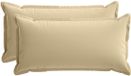 vidaXL Kussensloop - 2 stuks - HOUTEN - Beige - 40 x 80 cm - Polyester