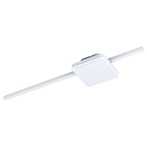 EGLO Sarginto Led-plafondlamp, 2 lampen, modern, minimalistisch, woonkamerlamp van metaal en kunststof in wit, warmwit, vierkant