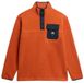 Superdry Fuji-fleecetrui met halve drukknoopsluiting Heren Mango Orange L